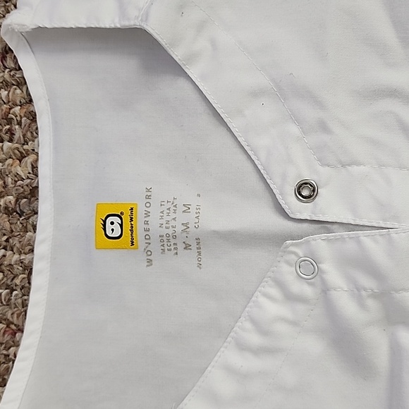 Wonderwork button down scrub top jacket M - Picture 2 of 5